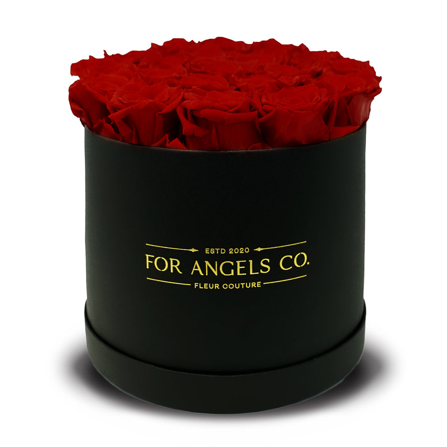 Classic Large Black Box - Red Roses