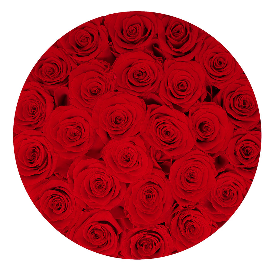 Classic Large Black Box - Red Roses