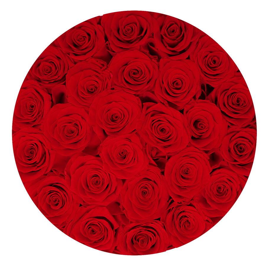 Classic Large White Box - Red Roses