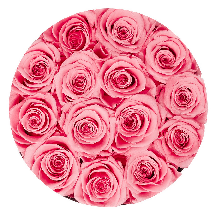 Classic Medium Black Box - Pink Roses