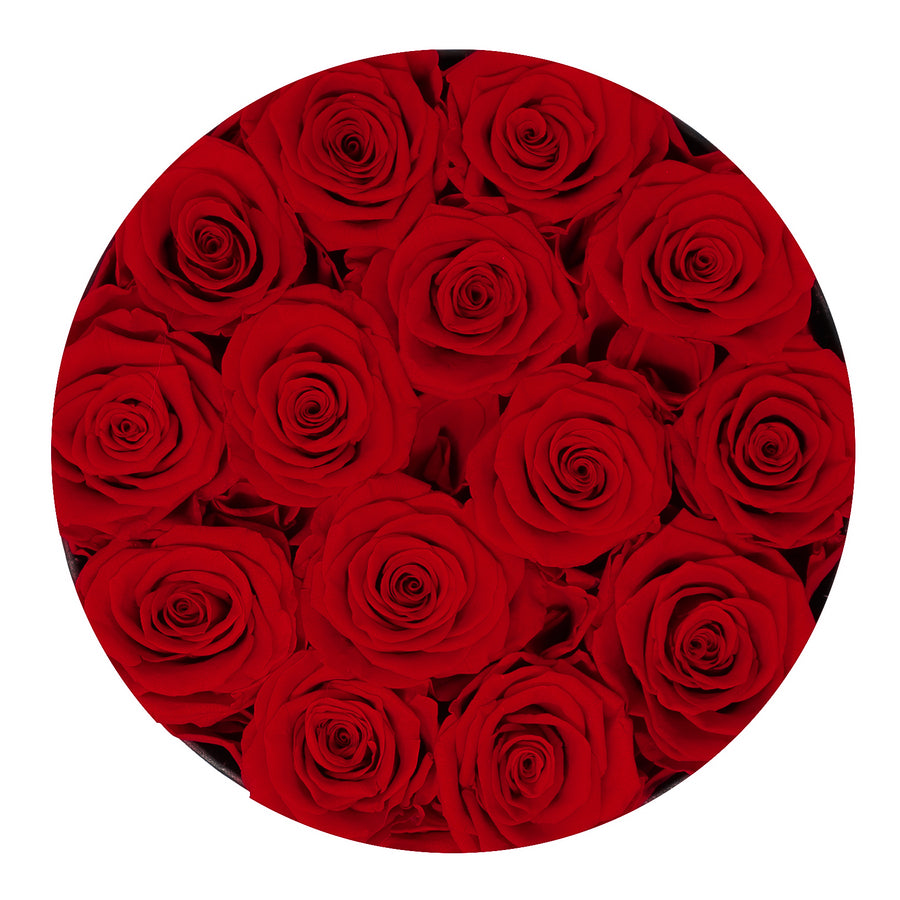 Classic Medium White Box - Red Roses