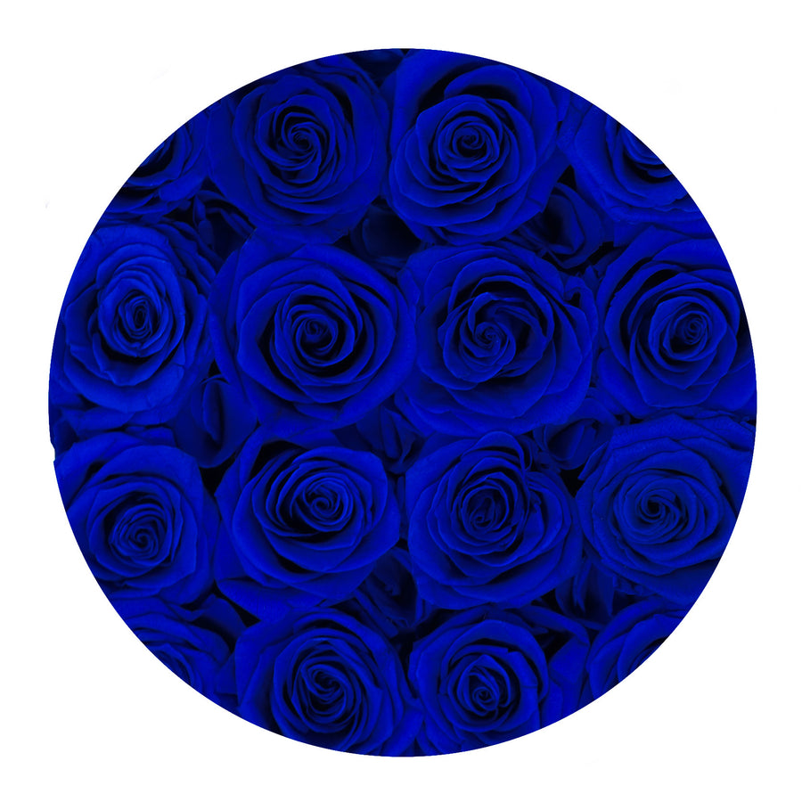 Heavenly Collection White Box - Royal Blue Roses