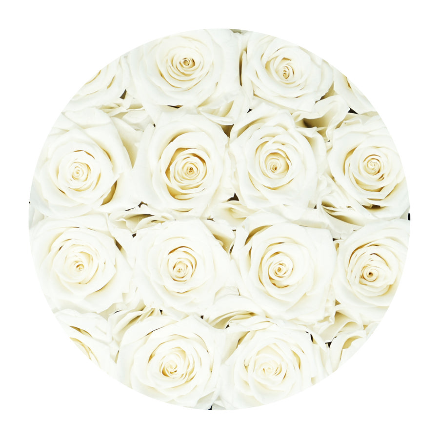 Forever Collection Black Box - White Roses