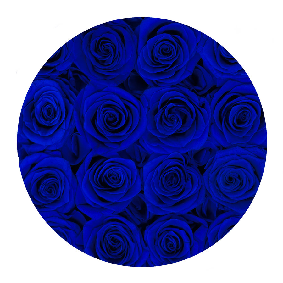 Forever Collection White Box - Royal Blue Roses