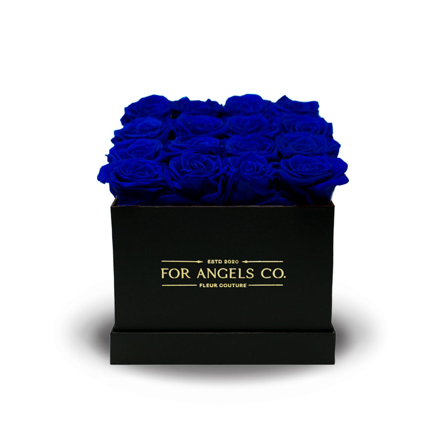 Forever Collection Black Box - Royal Blue Roses